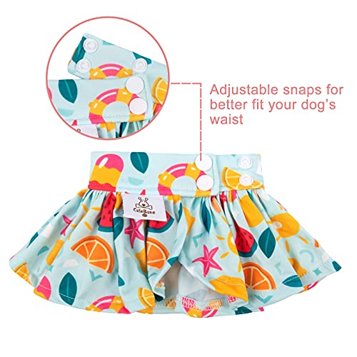 Image of CuteBone Dog Bikini Dress 2 Pack, Stylish Swimsuit Costume for Small Dogs, Comfortable & Adjustable Puppy Bathing Suit, Soft Outfit Pet Apparel for Beach, Pool and Summer Fun 2DB05M