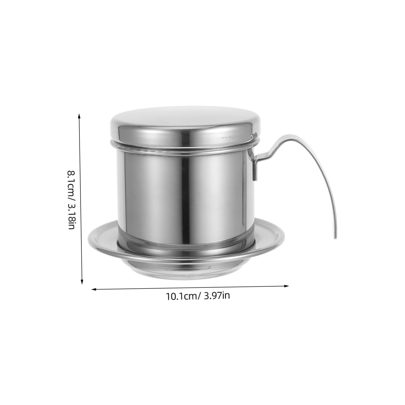 Cabilock Vietnamese Style Coffee Drip Pot Single Serve Brewer Reusable Filter Drip Coffee Maker Kitchen Office Use