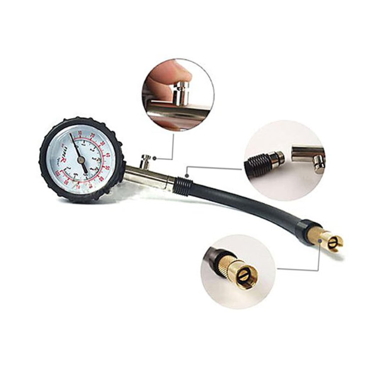 GLEAVI 3pezzi Misuratore Di Pressione Pneumatici Digitale Per Auto e Manometro Preciso Con Display Lcd Retroilluminato Adatto Per Veicoli Leggeri e Pesanti Psi Design Ergonomico e