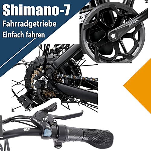 Elektrofahrrad E-Bike Klapprad 20 Zoll | S-Pedelec Mit 15AH 48V Lithium-Batterie Range:60-90KM | 80N.m Bürstenlosen Motor | 4.0 Fat Tire Faltbare E Bike Herren mit Gasmodus/PAS-Modus/Cruise-Modus – Bild 6