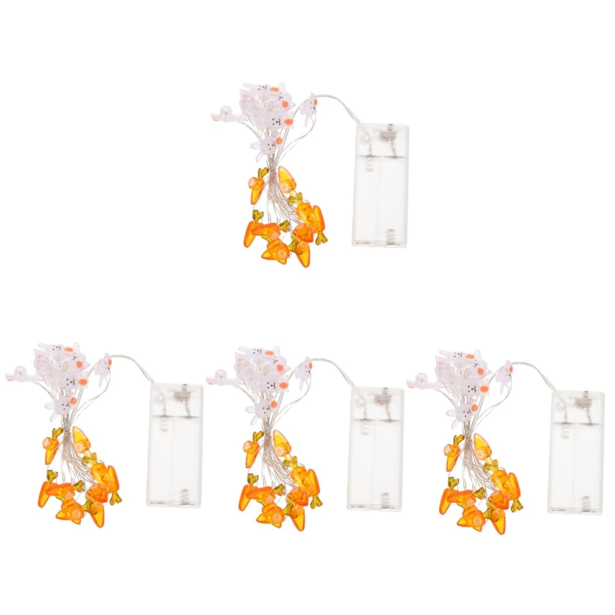 4pcs Carrot String Lights Fairy Lights Indoor Easter Egg Light Decorative Lamp Outside House Decor Battery Fairy Lights Eastairy Lights Easter Led Fairy Lights Easter Lights Rabbit Plastic Chick