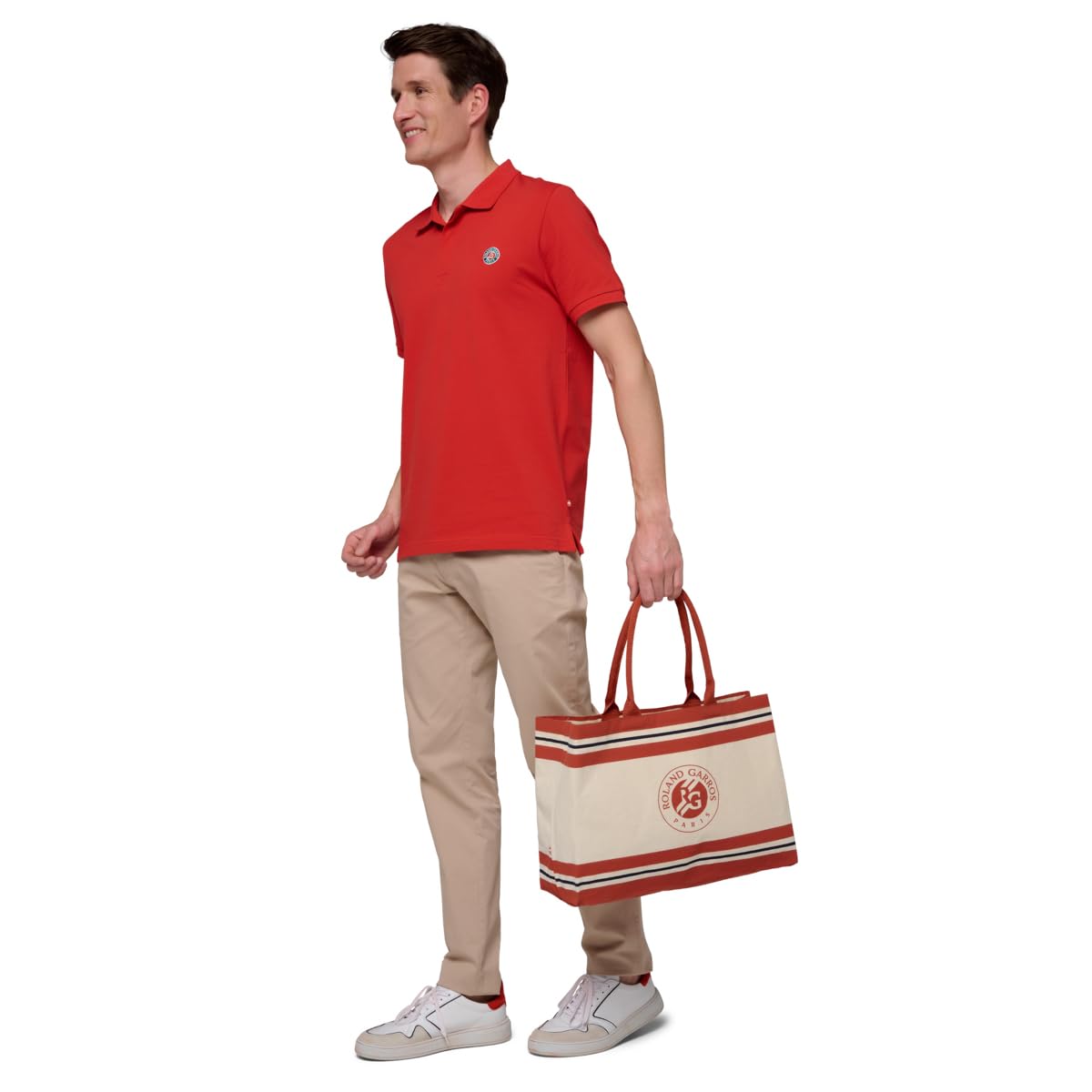ROLAN GARROS Heritage Tote Bag Beige