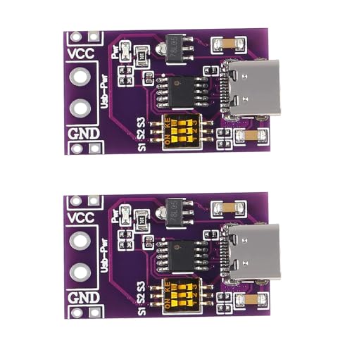 AEDIKO 2pcs QC AFC PD2.0 PD3.0 to DC Spoof Scam Fast Charge Trigger Polling Detector USB-PD Notebook Power Supply Change Board Module Type-C