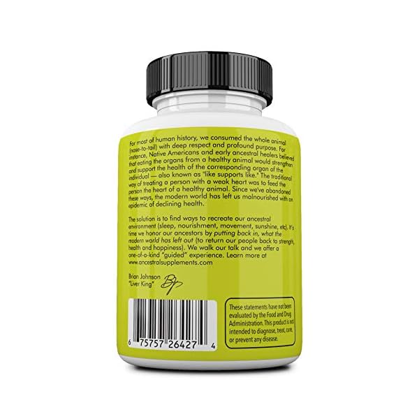 Ancestral-Supplements-Grass-Fed-Pancreas--Digestive-Proteolytic-Enzymes-Including-Trypsin-and-Pancreatic-Support-180-Capsules Ancestral Supplements Grass Fed Beef Pancreas Supplement, 500mg, Pancreatic Support with Proteolytic Digestive Enzymes for Digestion Support, Including Trypsin, Non GMO, 180 Capsules