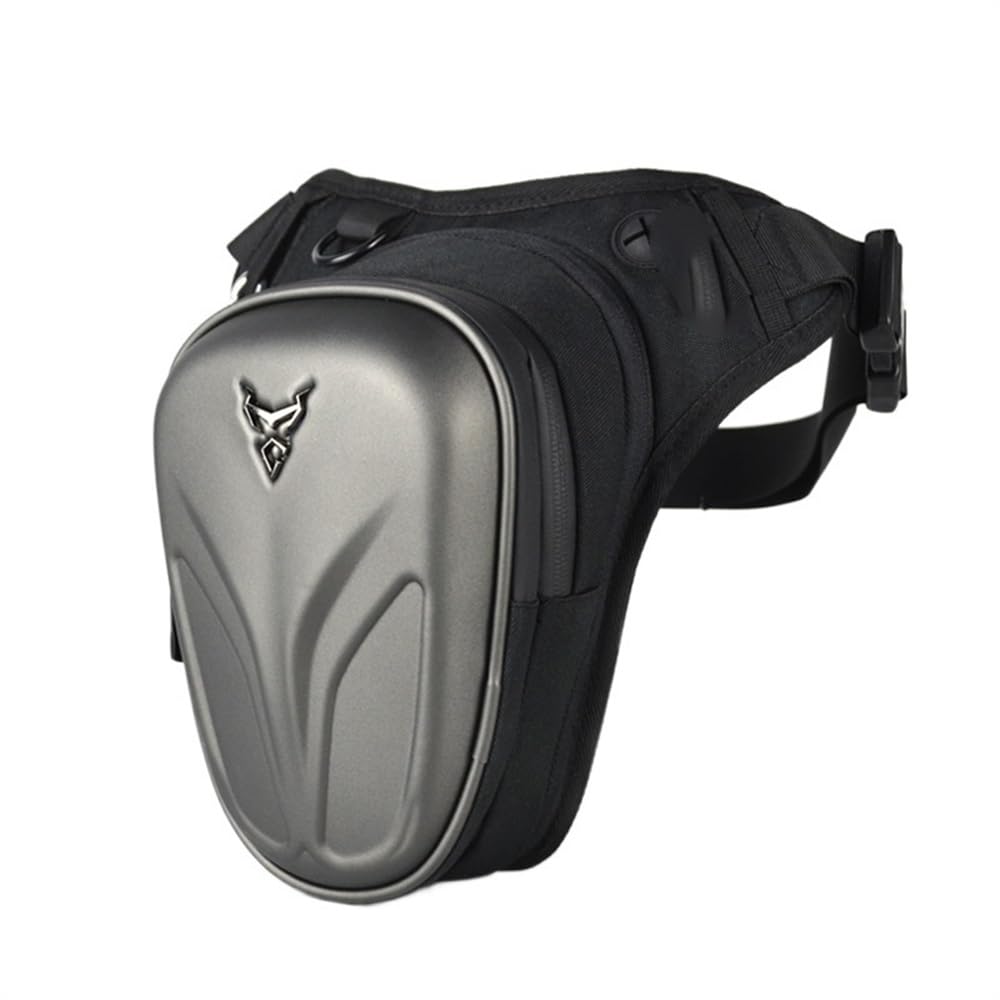 Marsupio Gamba Moto Marsupio da moto impermeabile Borsa gamba a goccia casual esterno Zaino con cintura rigida for(Gray)