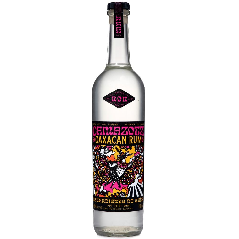 Camazotz Oaxacan Pot Still Rum 70cl, 48 percent ABV – Handmade Sugarcane Rum, Small Batch - Made in Oaxacan Cloud Forests – 100 percent Wild Sugarcane - Additive-Free - Perfect for Cocktails