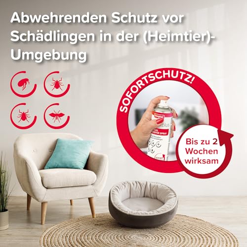 BEAPHAR - VETOplus Universal Ungeziefer Spray - Geeignet Gegen Flöhe, Bettwanzen, Zecken, Mücken, Herbstgrasmilben - Sofortschutz, Bis Zu Zwei Wochen Wirksam - 750ml