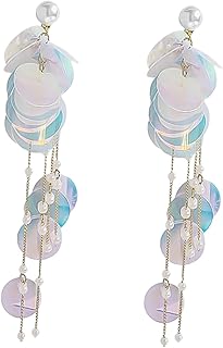 1 Par De Brincos De Lantejoulas Joias Brincos Pendurados De Cristal Brincos Elegantes Brincos Havaianos Brincos Femininos Elegantes Costas Para Pregos Brincos Brilhantes