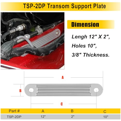 image for Camoo TSP-1 & TSP-2DP Transom Support Plate Kit for Top Bolt Holes Sta