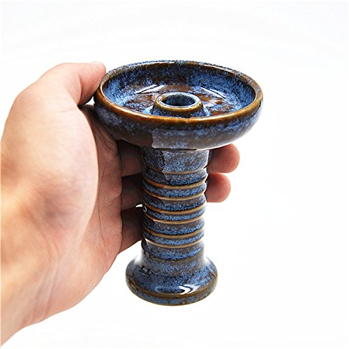 Buy galaksy Bluee Hookah Ceramic Bowl One Hole Phunnel Bowl