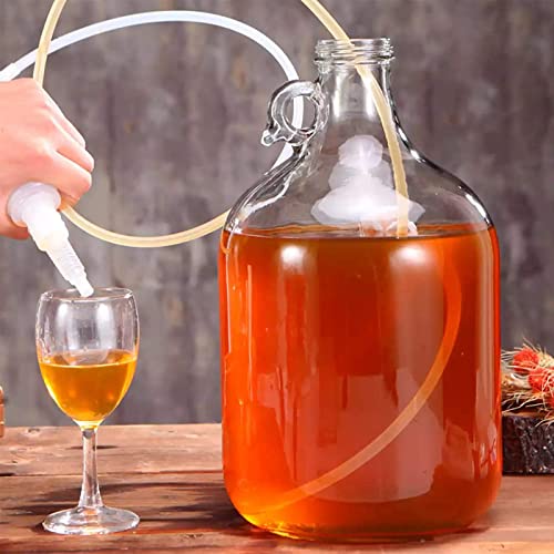 Foto von Ruikdly Weinheber Handpumpe, Weinherstellung Siphonröhre 1,9 m Lebensmittelechter Silikonschlauch mit Edelstahlfilter, Weinheber für Glasballons Wein, Bier