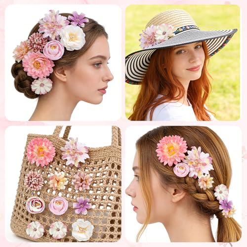 Pinzas de Pelo Florales Boho Yolyoo 21 Pcs miniatura 4