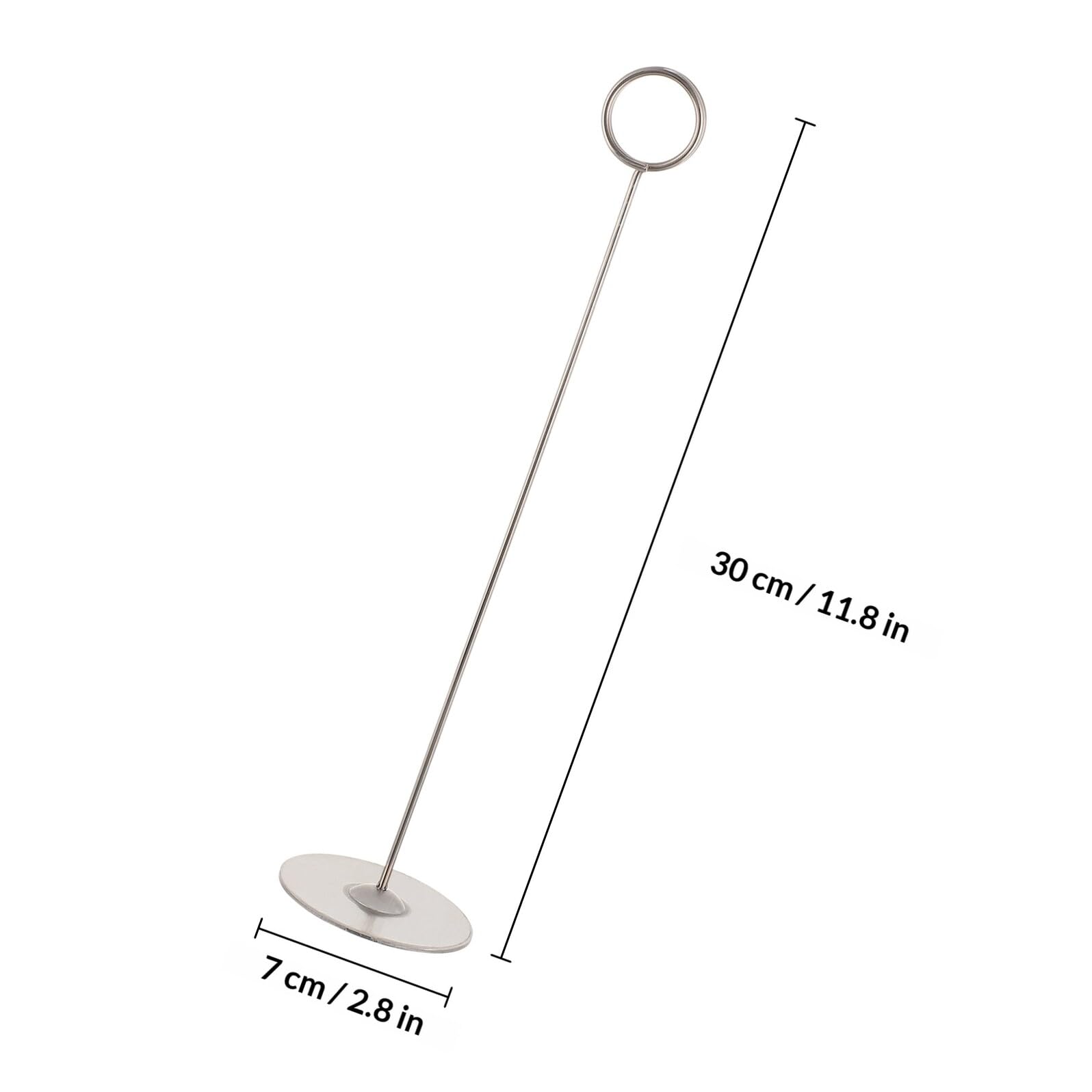 Housoutil 5 Pièces Lot de Porte-Cartes de Table Acier Inoxydable Épais Support Stable pour Numéros de Table Menus Cartes de Commande pour Mariage Anniversaire et Fêtes