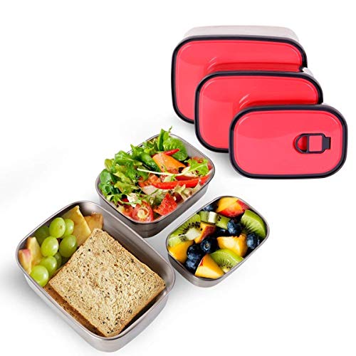 Image of Stainless-Steel Leak-Proof Lunch Box for Office Men, Airtight Tiffin Box for Boys & Girls - 1.1L - Large (Pink)
