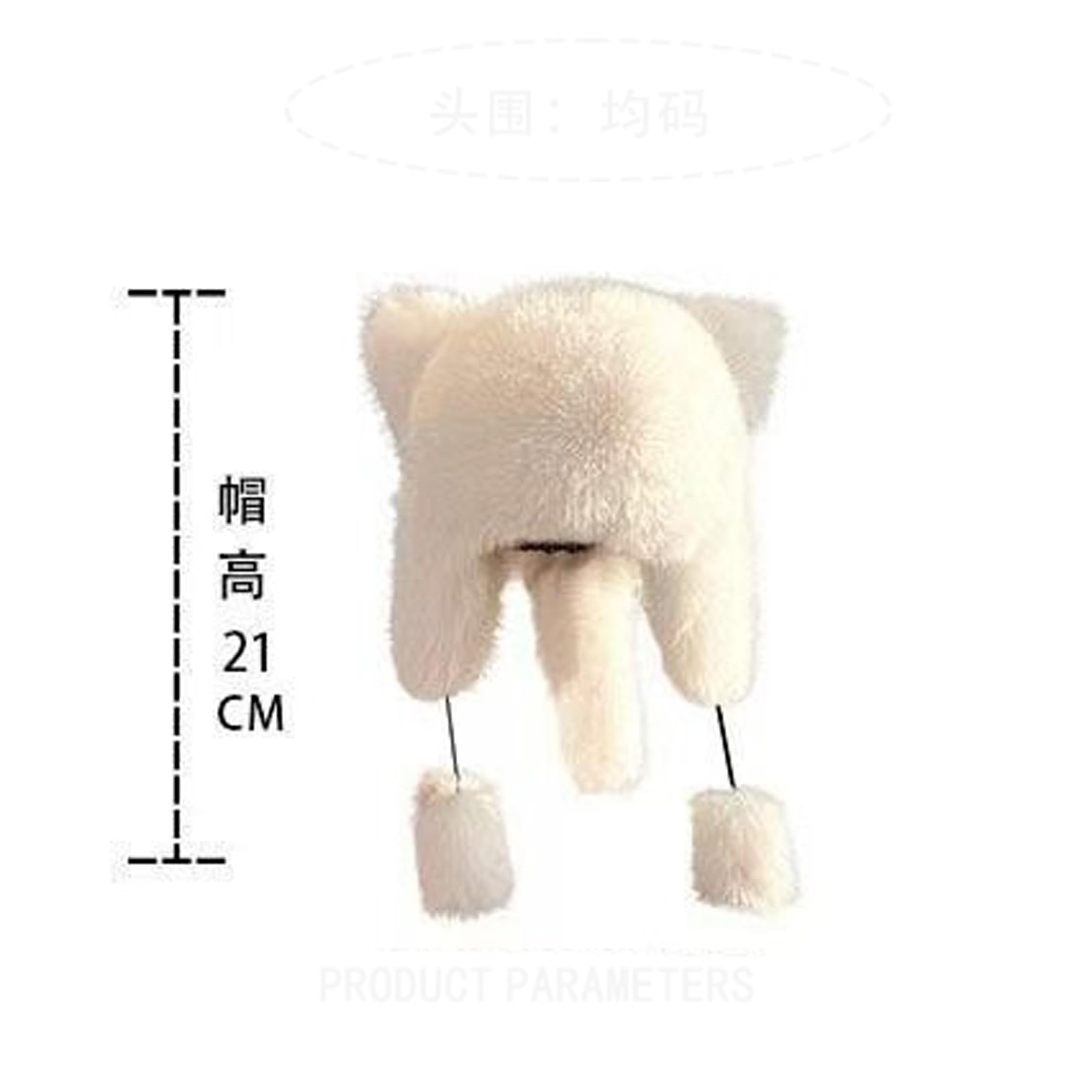Zaktualizuj czapki zimowe dla kobiet Dwuwarstwowa czapka z polaru z czapką Bobble Pom Pom Hat Urocze style zwierząt,Brown