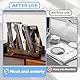 Hengrongshen Schallplattenständer, Schallplatten Aufbewahrung Vinyl Halter, Schallplatten Halter aus Holz, Schallplatten Regal Bietet Platz für bis zu 60 Vinyl-Schallplatten in Standardgröße