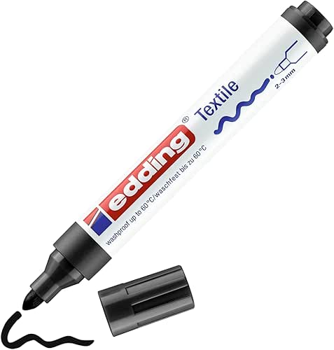 edding 4500 textile marker - black - 1 pen -