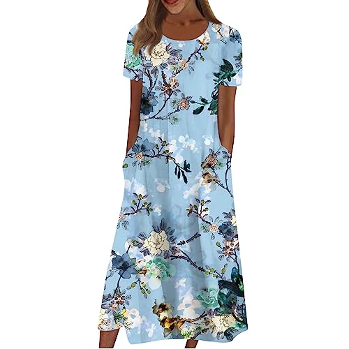 LSAltd Kleider Damen Kleid Damen Kleid Knielang Elegant Kleid Abendkleid Damen Kleid Schwarz Damen Kleider Elegant Sommerkleid Kleid Langarm Damen...