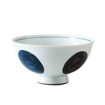 Amazon｜波佐見焼 お茶碗 飯碗 大 錆丸紋 青 日本製 74013｜飯碗