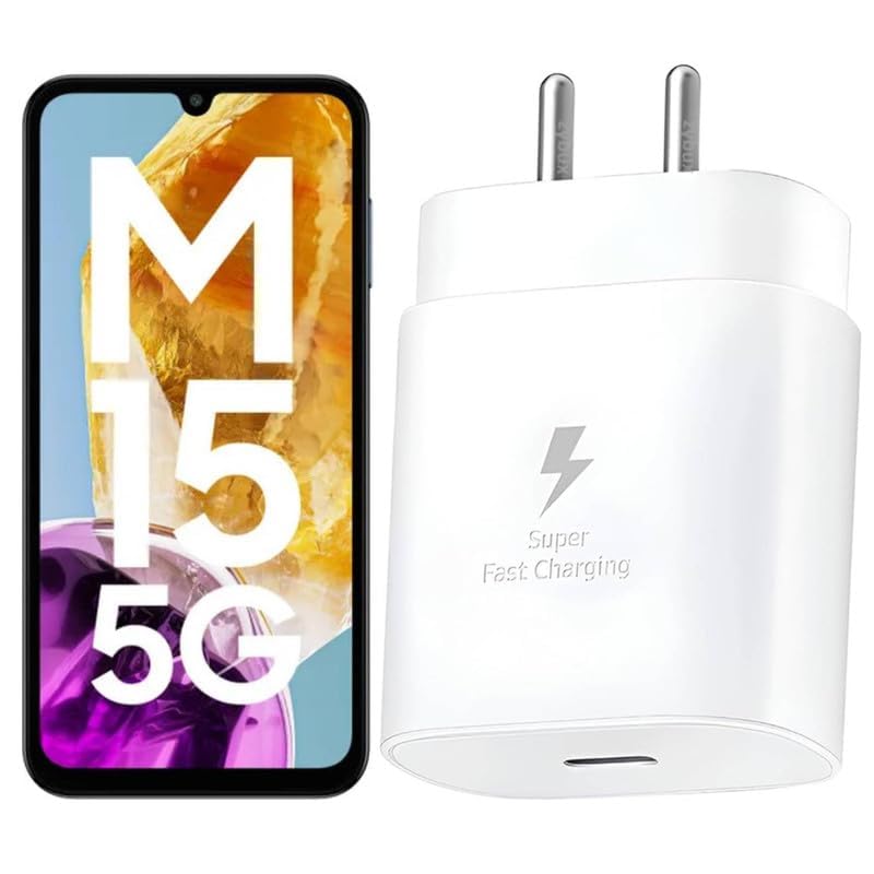 Image of Original 25W Type C Super Fast Adapter Compatible with Samsung M35 5G-White GFR590