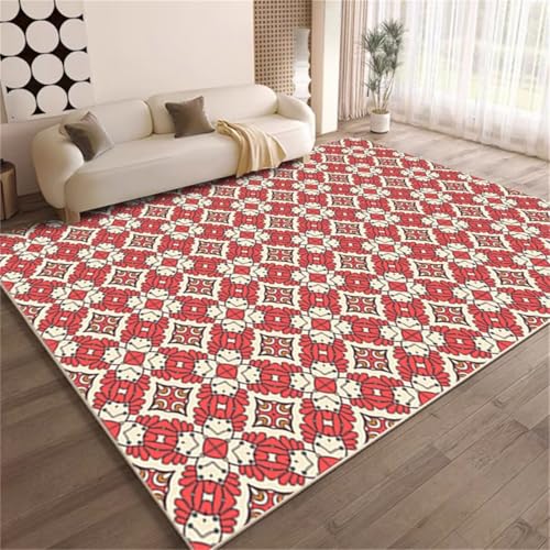 Grand tapis d entree interieur personnalisable et confortable rouge