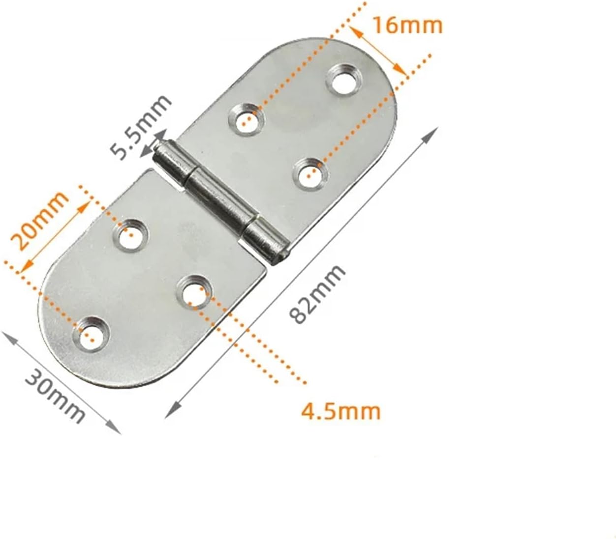 270 Degree Cabinet Hinges Folding Table Furniture Accessories Iron Hinge Flip 2Pcs(Silver)