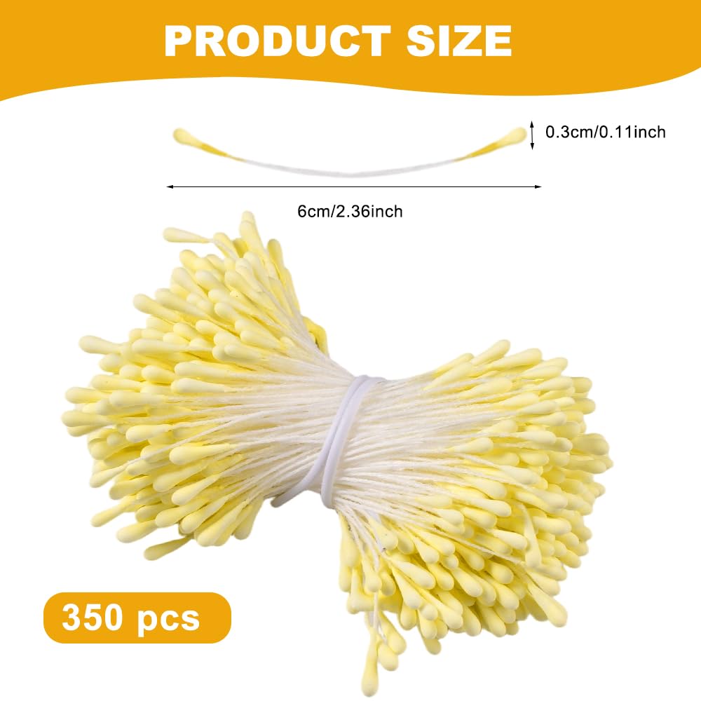PATIKIL Lot de 700 étamines de fleurs artificielles à double tête - 2 mm - Perles mates - Pour loisirs créatifs, cartes de Noël, décoration de mariage - Vert clair