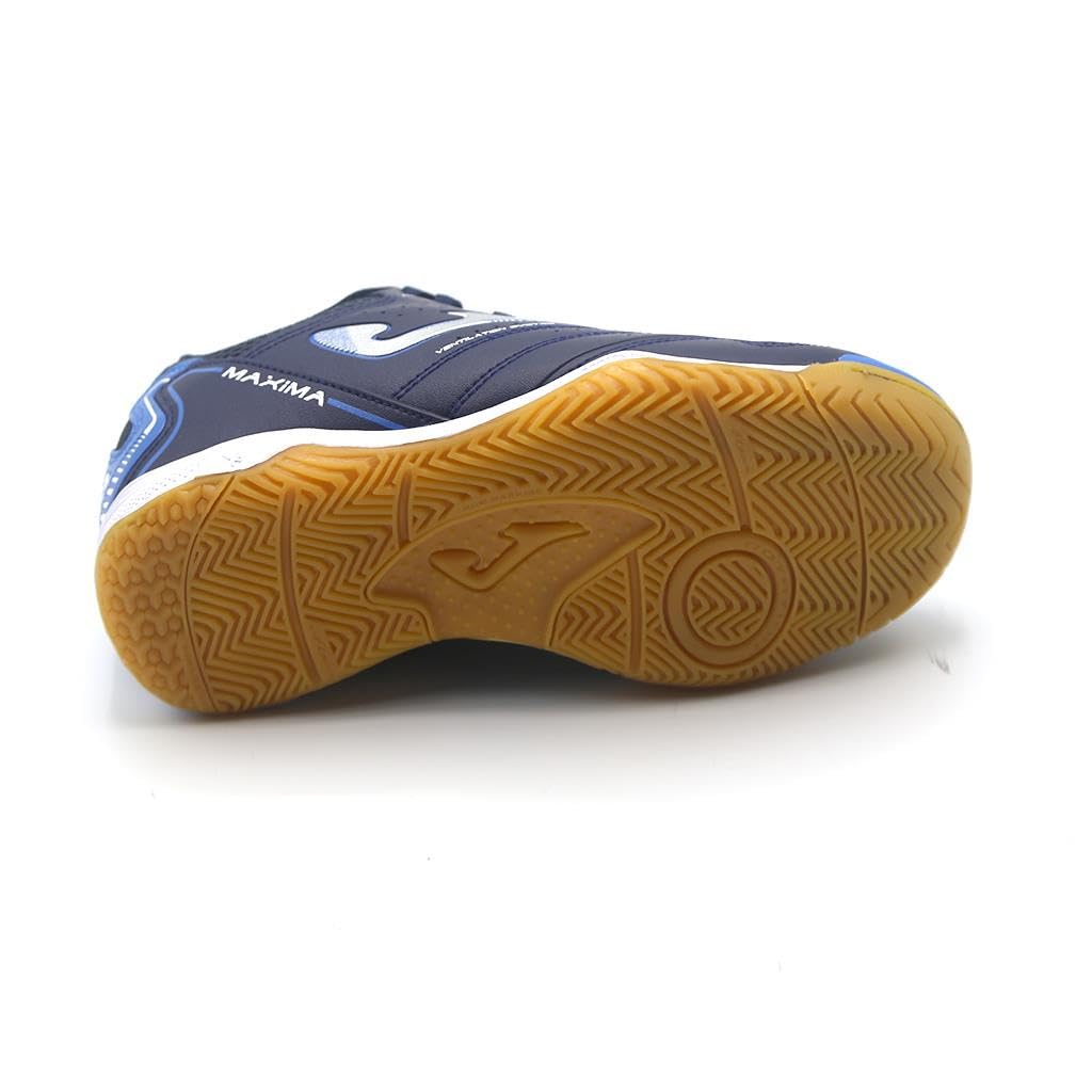 Joma MAXW2531IN Zapatillas fútbol Sala Hombre Joma Negras con Detalles Verde y Amarillo, Suela Antideslizante Hombre Zapatillas
