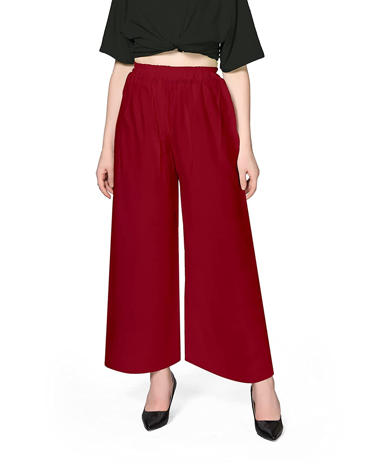 Women's Palazzo I Rayon Palazzo Pants I Women's Regular Fit Palazzo I Relaxed Bottom Pants-picture-41
