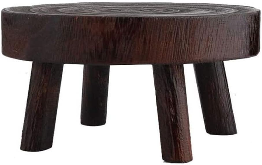 Round Decortive Mini Wood Stool,20 X 9cm Wood Plant Stands