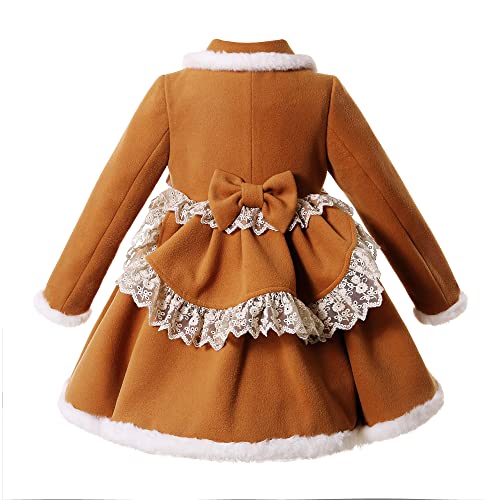 Pettigirl Girls Winter Fashion Khaki Trench Overcoat Jacket Teen Toddler Sweet Special Occasion Outfit Coats Fall2