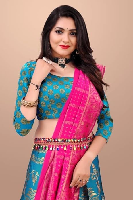 CHARMAURA Traditional Navratri Kamarband for Women & Girls | Mirror Work Waist Belt with Tassels & Colorful Beads | Ethnic Belly Chain for Garba & Dandiya Nights4