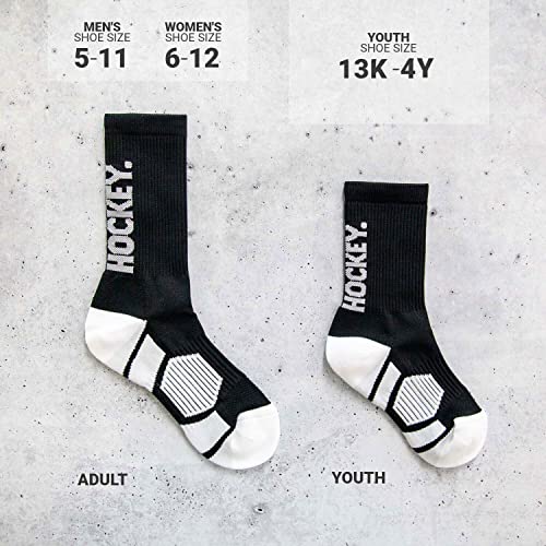 ChalkTalkSPORTS Hockey Performance Crew Socks - Multiple Designs & Colors - Youth & Adult - Hockey Mid-Calf Socks3