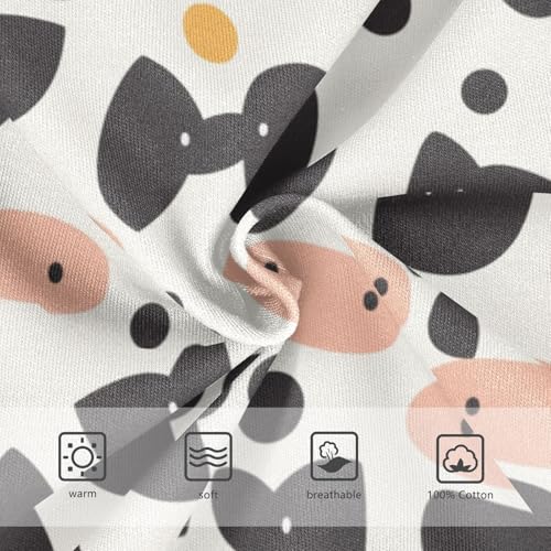 KLL Cow Spot Black and White Toddler Boys' Cotton Athletic Underwear Breathable Children Undies3