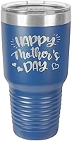 Vista 11 de Taza de viaje con texto en inglés "HAPPY MOTHERS DAY 30 oz Drink Tumbler with Straw " grabado con láser con divertidas citas " Compare con Yeti