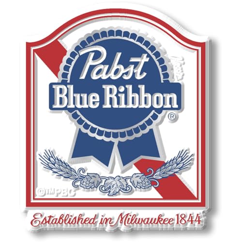 Imán decorativo vintage logo Pabst Blue Ribbon