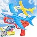 Aerei Alianti in Volo,2 Pezzi Aliante Schiuma e 1STK Pistola Catapulta,Aliante Volante,Schiuma Modello di Aereo dei Bambini,Giocattolo di aeromobili in Schiuma,Giochi all'aperto per Bambini