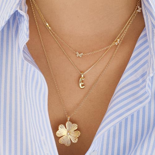 Gwen Mini Bubble Initial Necklace - Gold-Plated Bubble Letter Pendant, 17 Inch Chain with Lobster Clasp, Perfect Personalized Gift for Women4