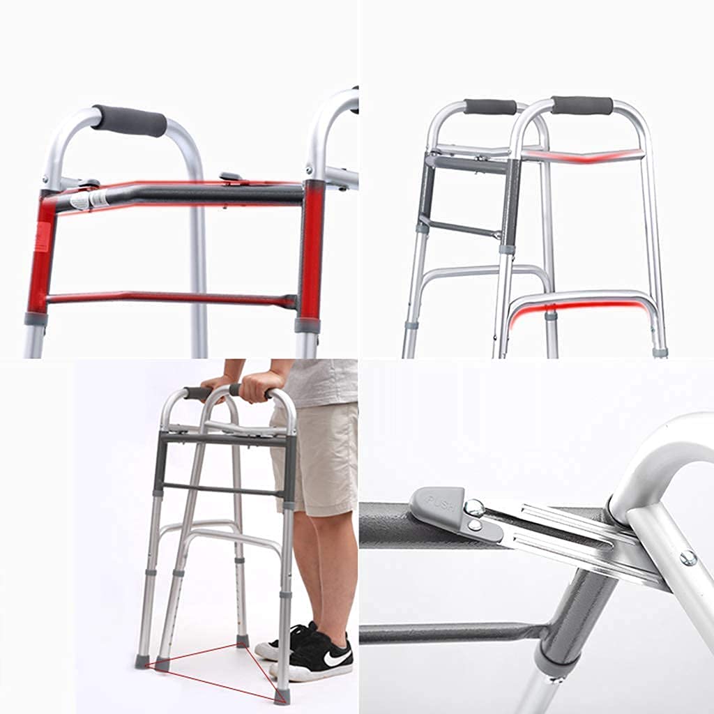 Rollator Walker, krzesło z laską wspomagającą chodzenie, podłokietnik, lekki aluminiowy rollator z wyściełanym siedzeniem, czteronożny chodzik dla osób starszych, teleskopowy, składany, gwiazda