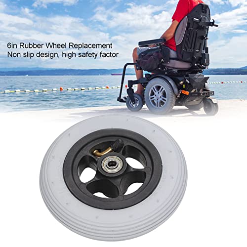 6In Pneumatic Wheel, Rubber Tire Replacement Maximum 36Psi Easy To Install Good Shock Absorption Non Slip For Push Trolley For Disabled Vehicles #TOP6