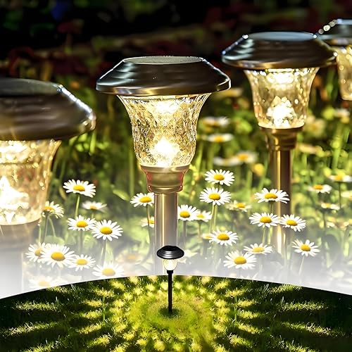 BEAU JARDIN 4er Set Solarlampen Gartenbeleuchtung [Energieklasse A+] –...