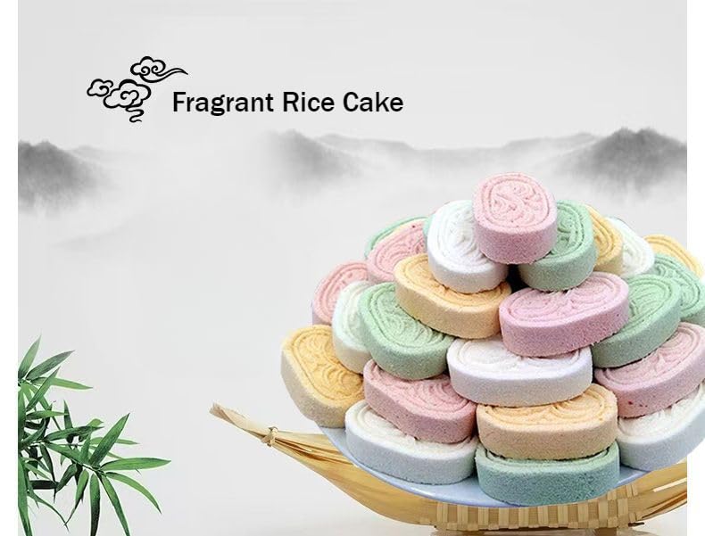 Instant fragrant rice cake, yam millet bean paste cake, old traditional mixed fruit flavor desserts, substitute breakfast biscuits, nutritious coarse grain cookies, Dim sum (4 Flavor Mix,4 bags)