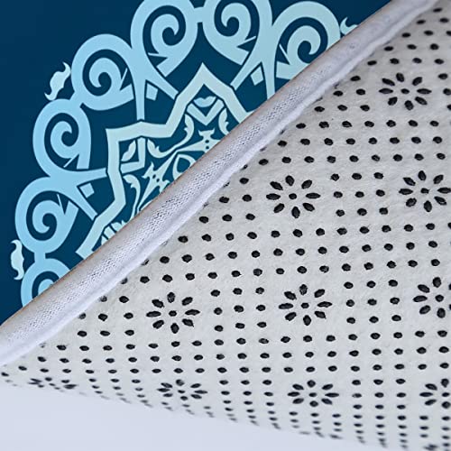 Badezimmer Badematte 3 Teilig Set Mandala rutschfest Badteppiche Saugfähig Memory Foam Badezimmermatte Weich WC… – Bild 6