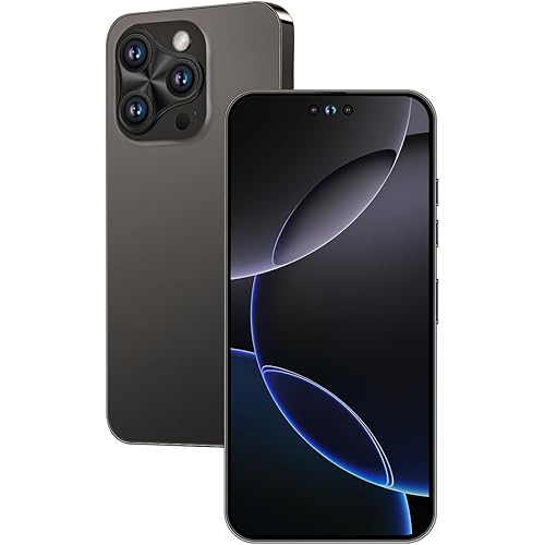 Unlocked Phone A16 PX Smartphone 8GB+256GB Cell Phone 24MP+50MP Camera Pixels 6800mAh Battery for Extended Standby 6.7 inch HD Screen Mobile Phone 5G Dual SIM (Titanium Black)