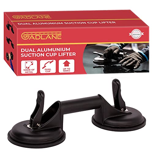GADLANE Mango Ventosas Cristal Doble Aluminio Capacidad De Elevación De 100kg Ventosas Para Cristal - Negra Cover
