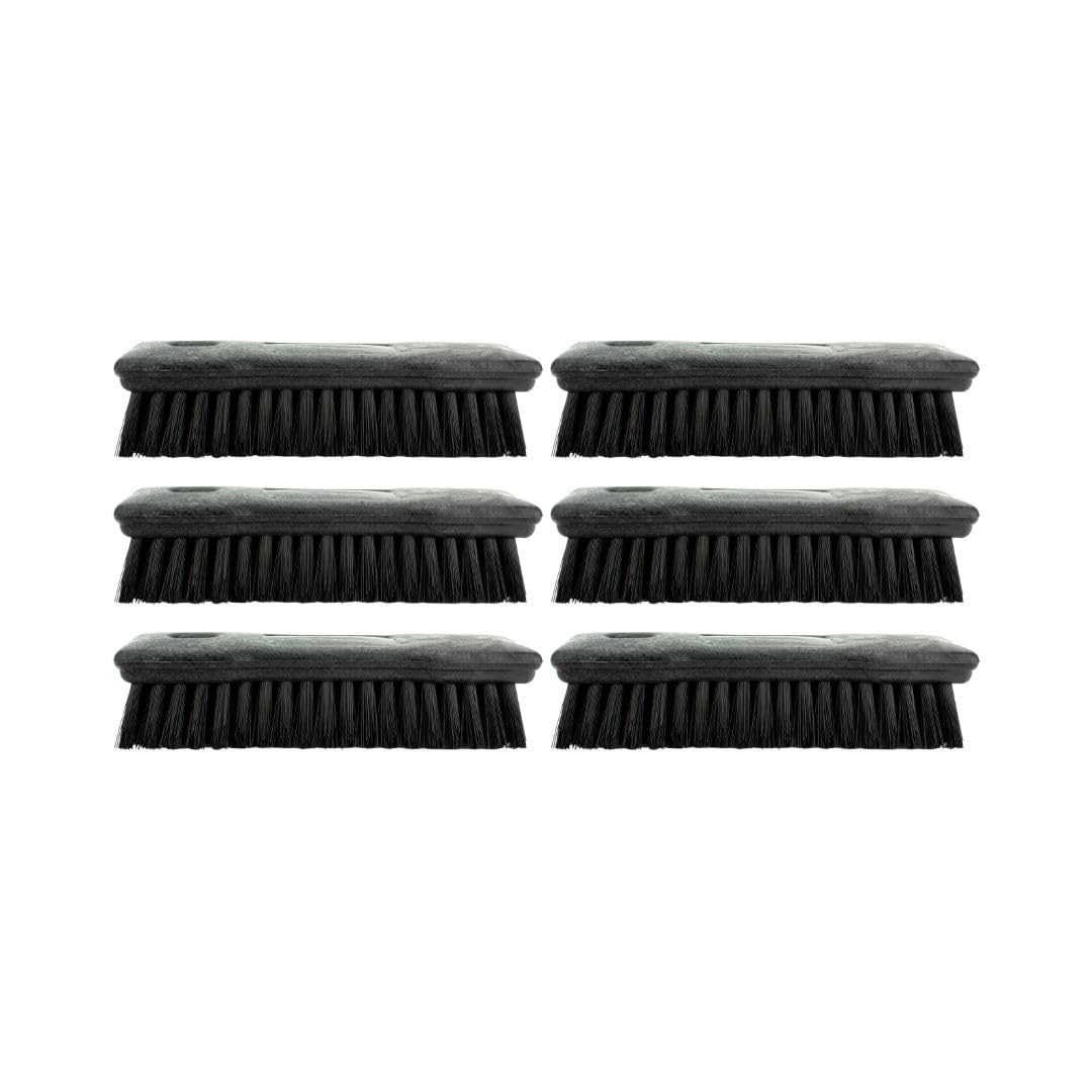 SPARTA 42024EC03 Comfort Grip Plastic Scrub Brush, Hand Brush for Cleaning, 8 Inches, Black, (Pack of 6)