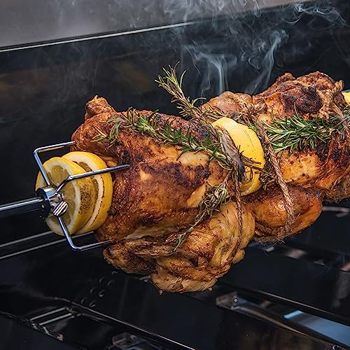 Image of Spire 32 in. Rotisserie Grilling Kit with Motor, 2 Forks, Stainless Steel