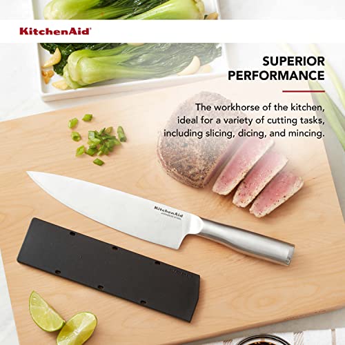 Kitchenaid KO8ICKFOHSSA Gourmet Forged Triple-Rivet Chef Knife With Custom-Fit Blade Cover, 8-Inch, Sharp Kitchen Knife, High-Carbon Japanese Stainless Steel Blade thumb #2