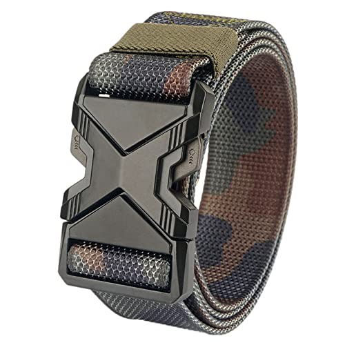 Cicilin Mens Quick Release Tactical Belt Military Work Nylon Web Work Adjustable Belt camouflage