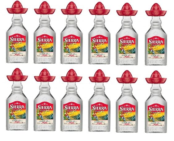 Sierra Tequila Blanco 12 x 50ml 38% Alk. + Space Riegel